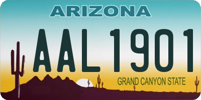 AZ license plate AAL1901