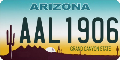 AZ license plate AAL1906