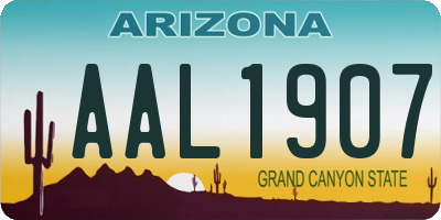 AZ license plate AAL1907