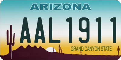 AZ license plate AAL1911