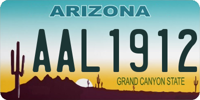 AZ license plate AAL1912