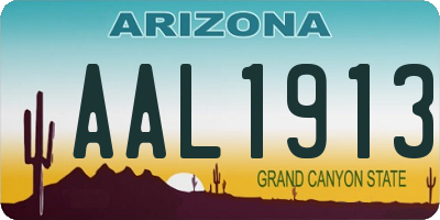 AZ license plate AAL1913