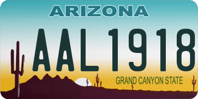 AZ license plate AAL1918