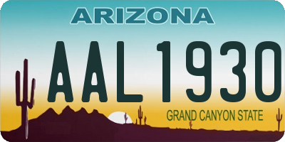 AZ license plate AAL1930