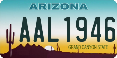 AZ license plate AAL1946