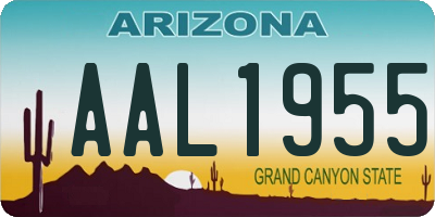 AZ license plate AAL1955