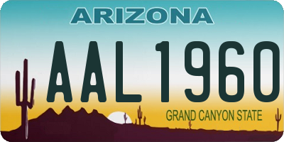 AZ license plate AAL1960