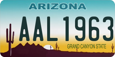 AZ license plate AAL1963