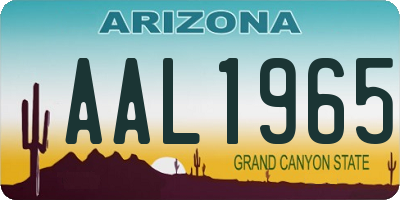 AZ license plate AAL1965