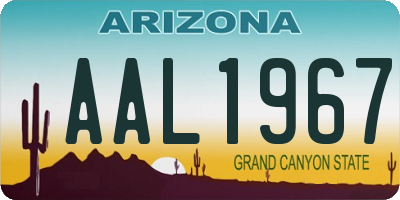 AZ license plate AAL1967