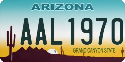 AZ license plate AAL1970