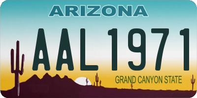 AZ license plate AAL1971