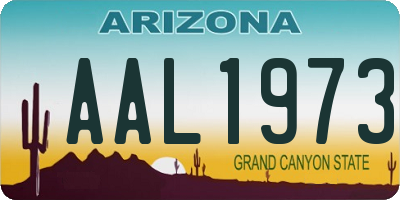 AZ license plate AAL1973