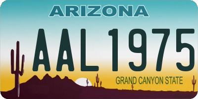 AZ license plate AAL1975