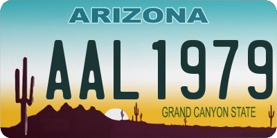 AZ license plate AAL1979