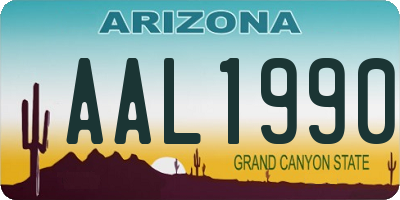 AZ license plate AAL1990