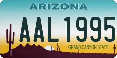 AZ license plate AAL1995