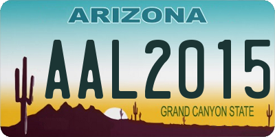 AZ license plate AAL2015