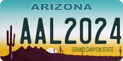 AZ license plate AAL2024