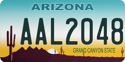 AZ license plate AAL2048