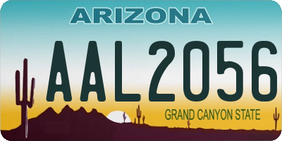 AZ license plate AAL2056