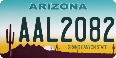 AZ license plate AAL2082