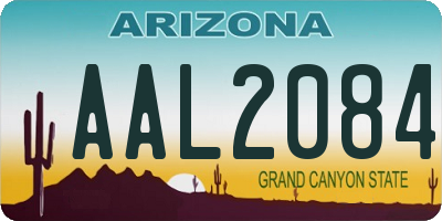 AZ license plate AAL2084