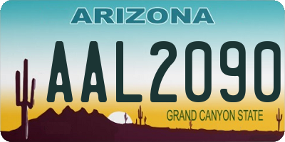 AZ license plate AAL2090