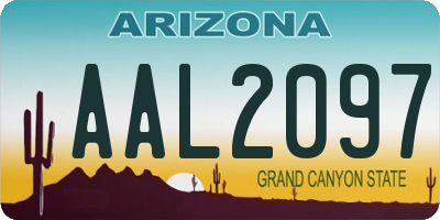 AZ license plate AAL2097