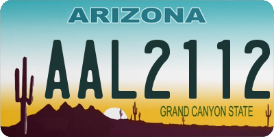 AZ license plate AAL2112