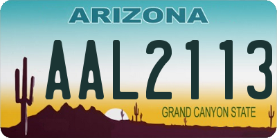 AZ license plate AAL2113