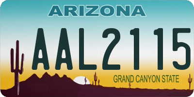 AZ license plate AAL2115