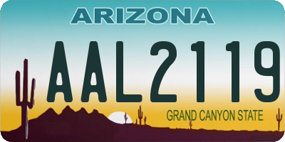 AZ license plate AAL2119