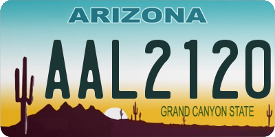 AZ license plate AAL2120