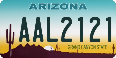 AZ license plate AAL2121