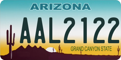 AZ license plate AAL2122