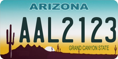 AZ license plate AAL2123