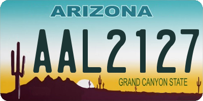 AZ license plate AAL2127