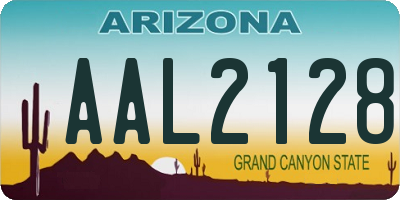 AZ license plate AAL2128