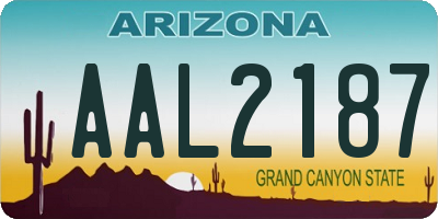 AZ license plate AAL2187