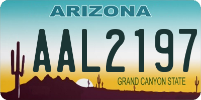 AZ license plate AAL2197