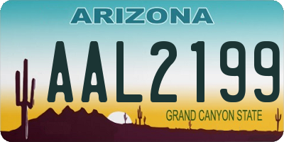 AZ license plate AAL2199