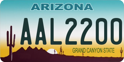 AZ license plate AAL2200