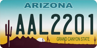 AZ license plate AAL2201