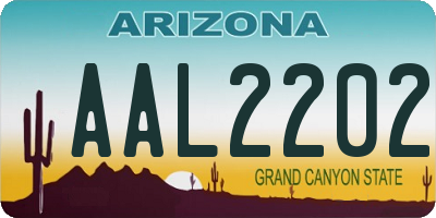 AZ license plate AAL2202