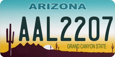 AZ license plate AAL2207