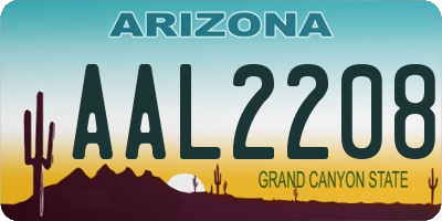 AZ license plate AAL2208