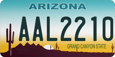 AZ license plate AAL2210