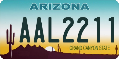 AZ license plate AAL2211