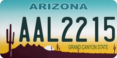 AZ license plate AAL2215